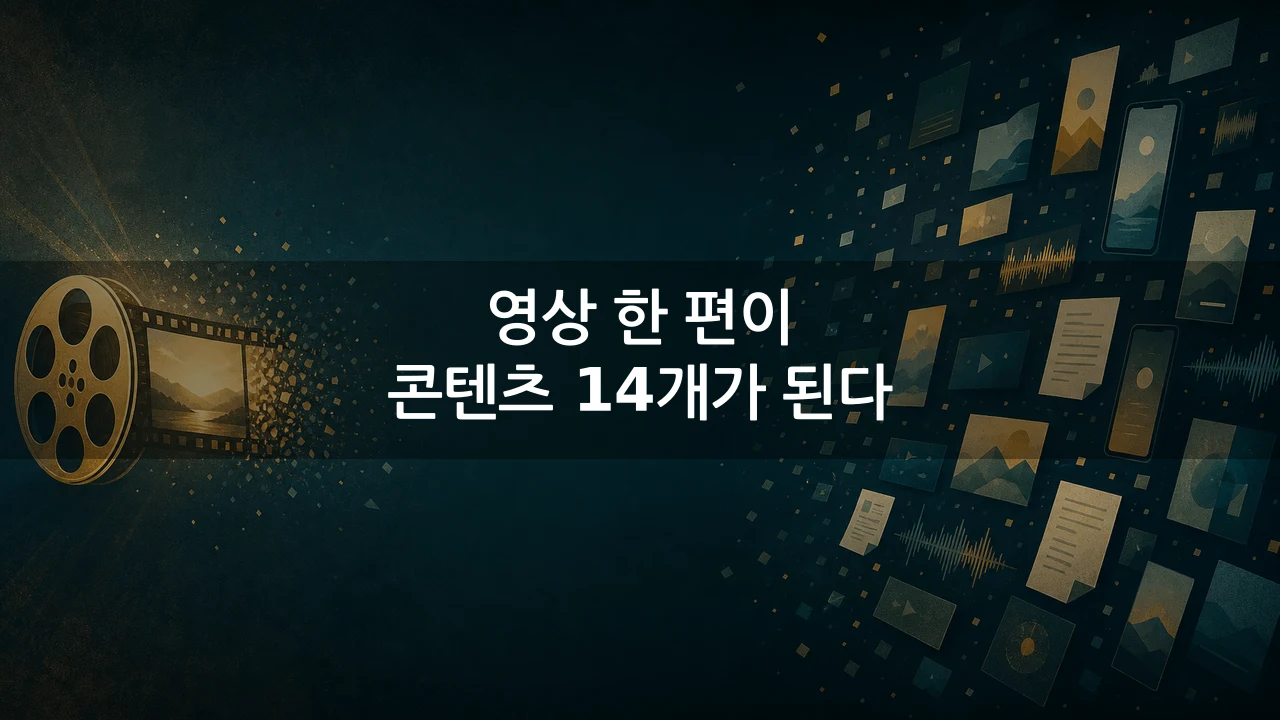영상 한 편으로 콘텐츠 14개 만드는 리퍼포징, 편집이 아니라 기획에서 갈린다