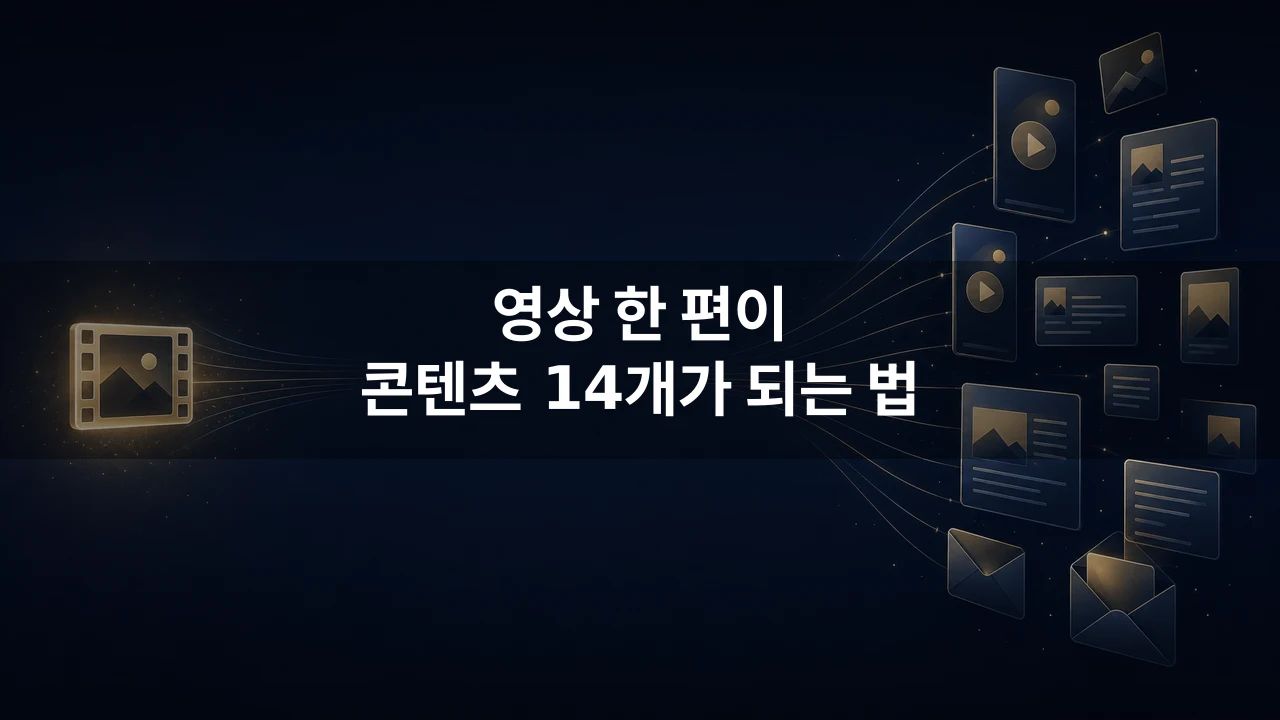 영상 한 편을 14개 콘텐츠로 쪼개는 리퍼포징 프레임워크